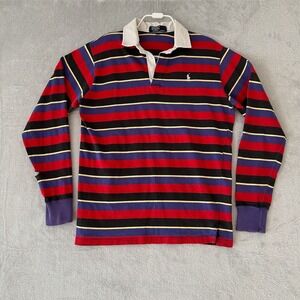 Vintage Polo Ralph Lauren Rugby Shirt Small Multicolor Stripe Streetwear